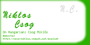 miklos csog business card